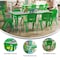 Flash Furniture Rectangle Activity Table, Plastic, Steel, Grey YU-YCY-060-0036-RECT-TBL-GREEN-GG - alternate 4